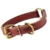 L.L.Bean Boyt High Prairie Leather Dog Collar With Safety Ring