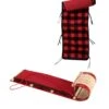 L.L.Bean Toboggan With Cushion And Buffalo Plaid Cushion Cover, Small