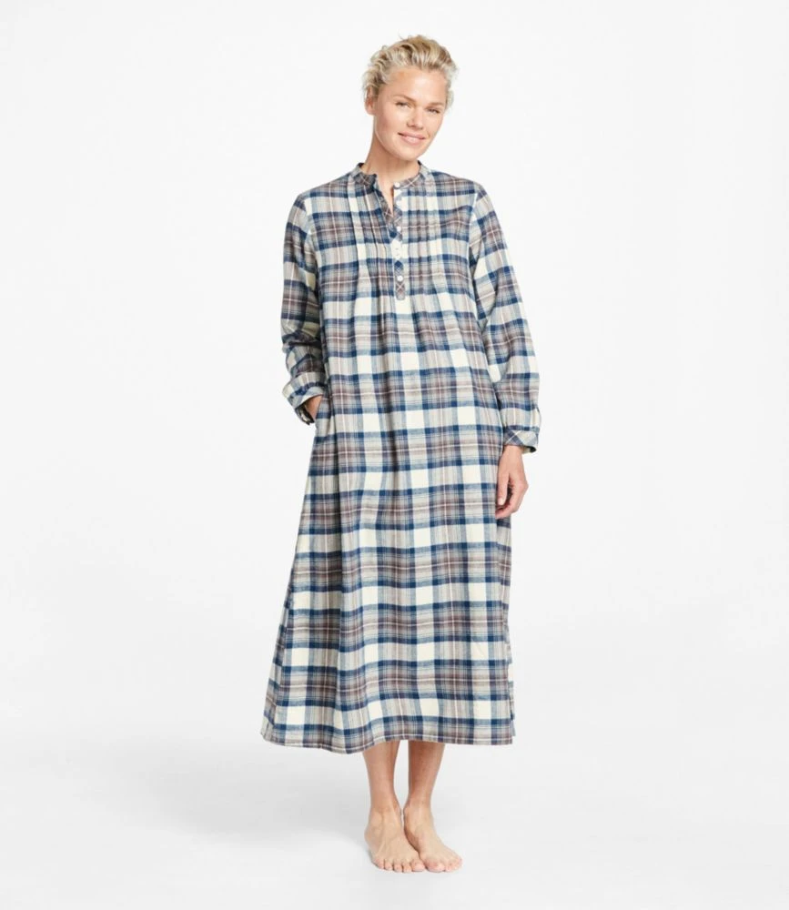 L.L.Bean Women's Scotch Plaid Flannel Nightgown - Image 2