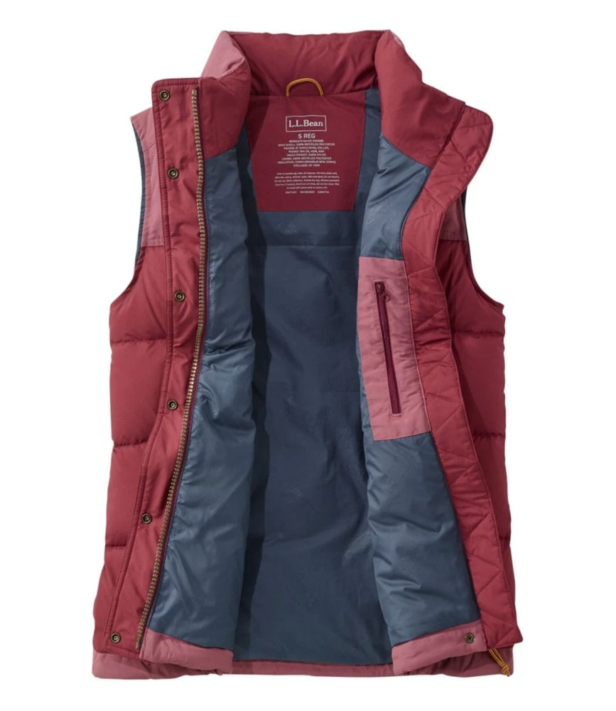 L.L.Bean Women's Mountain Classic Down Vest, Colorblock - Image 4