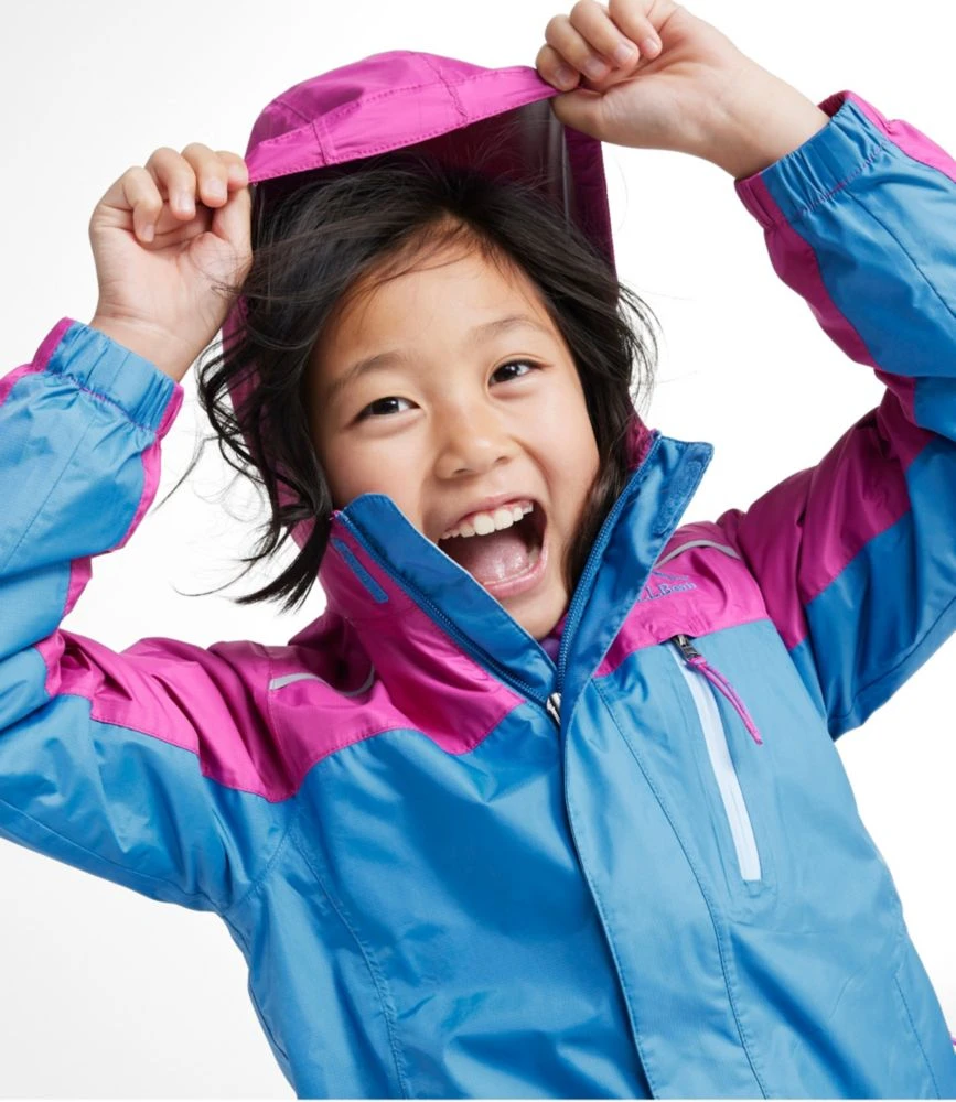L.L.Bean Kids' Trail Model Rain Jacket, Colorblock - Image 4