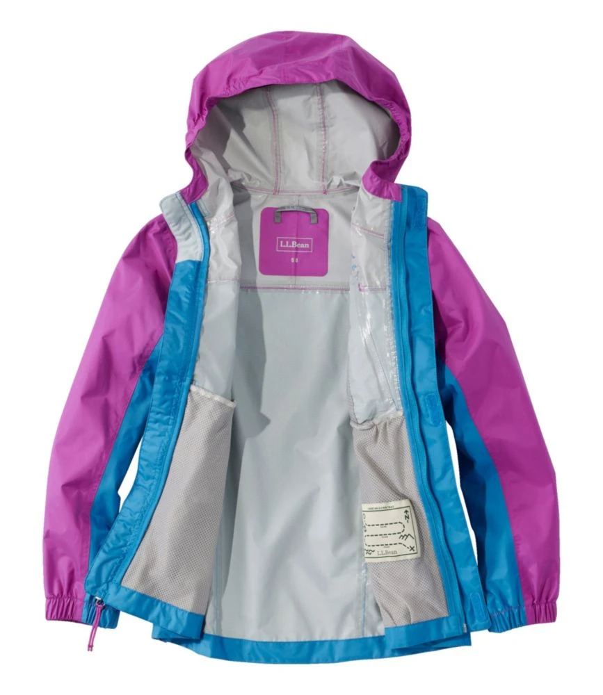 L.L.Bean Kids' Trail Model Rain Jacket, Colorblock - Image 5