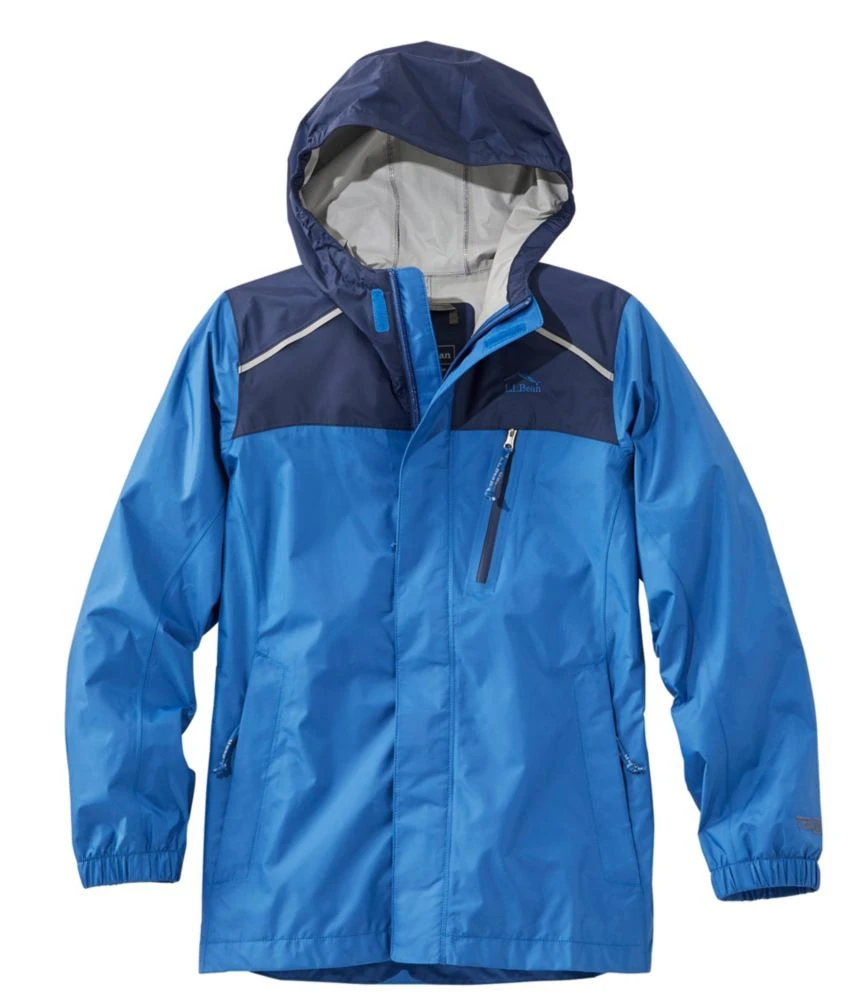 L.L.Bean Kids' Trail Model Rain Jacket, Colorblock