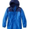 L.L.Bean Kids' Trail Model Rain Jacket, Lined, Colorblock