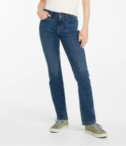 L.L.Bean Women's BeanFlex Jeans, Favorite Fit Straight-Leg