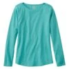 L.L.Bean Women's Pima Cotton Shaped Tee, Long-Sleeve Boatneck