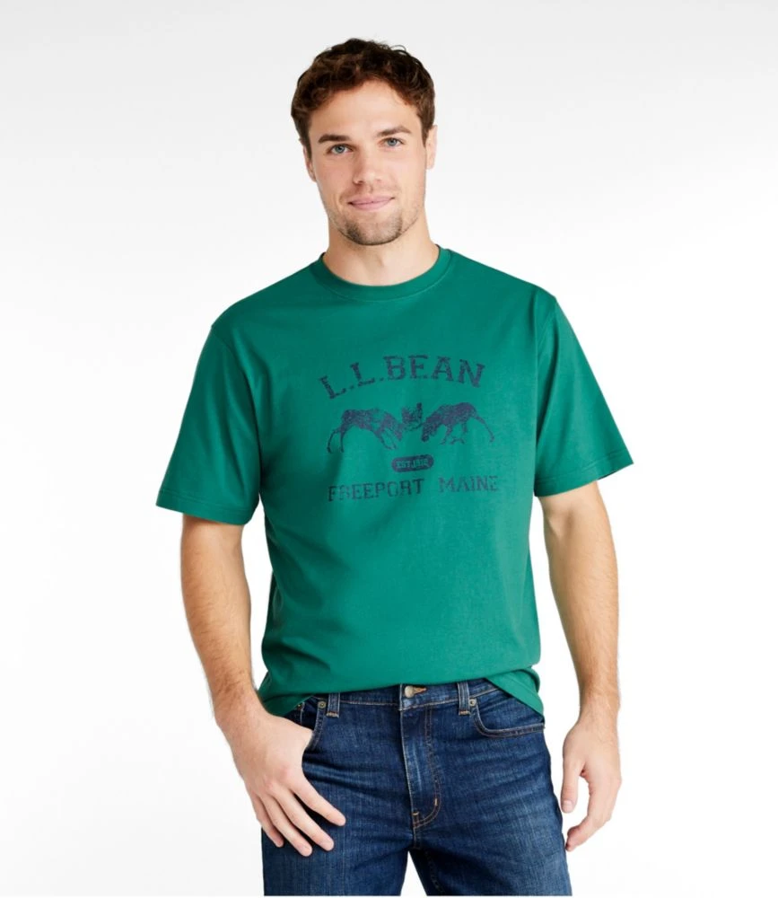 Men's Carefree Unshrinkable Tee, L.L.Bean Logo, Short-Sleeve - Image 2