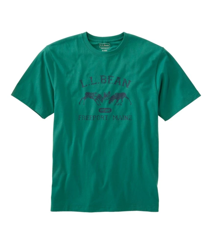 Men's Carefree Unshrinkable Tee, L.L.Bean Logo, Short-Sleeve