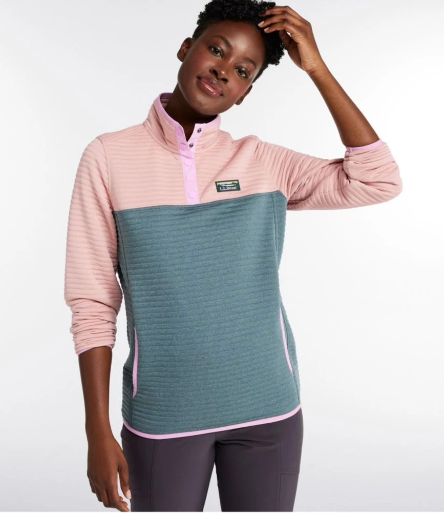 L.L.Bean Women's AirLight Pullover, Colorblock - Image 2
