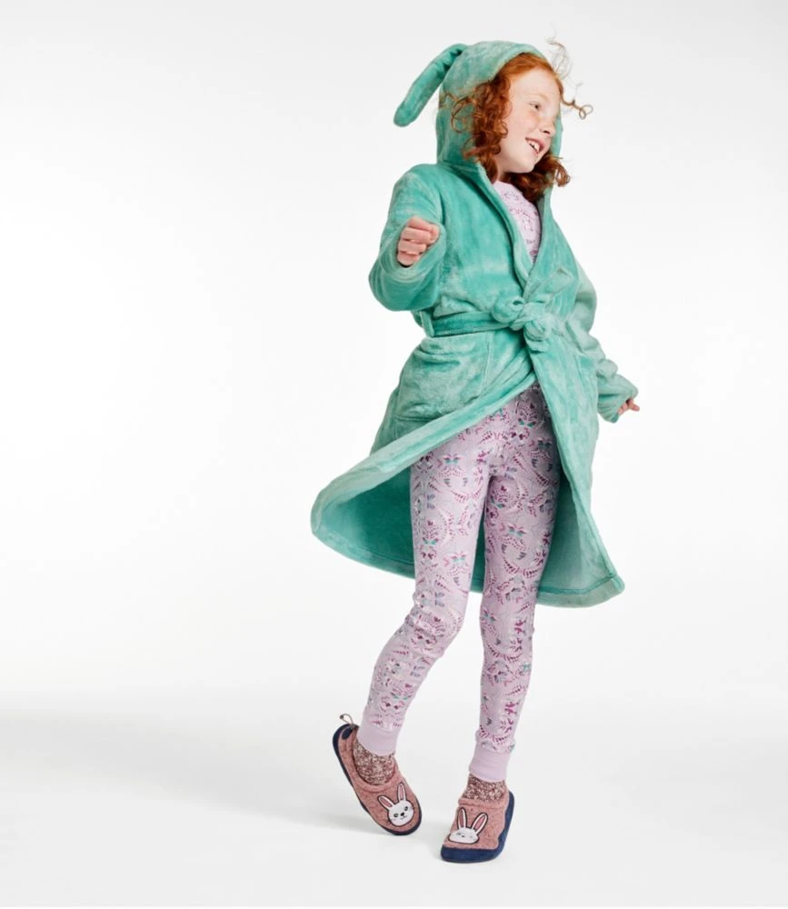 L.L.Bean Kids' Cozy Animal Robe, Hooded - Image 2