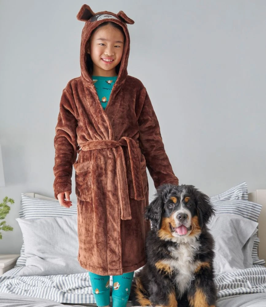 L.L.Bean Kids' Cozy Animal Robe, Hooded - Image 6