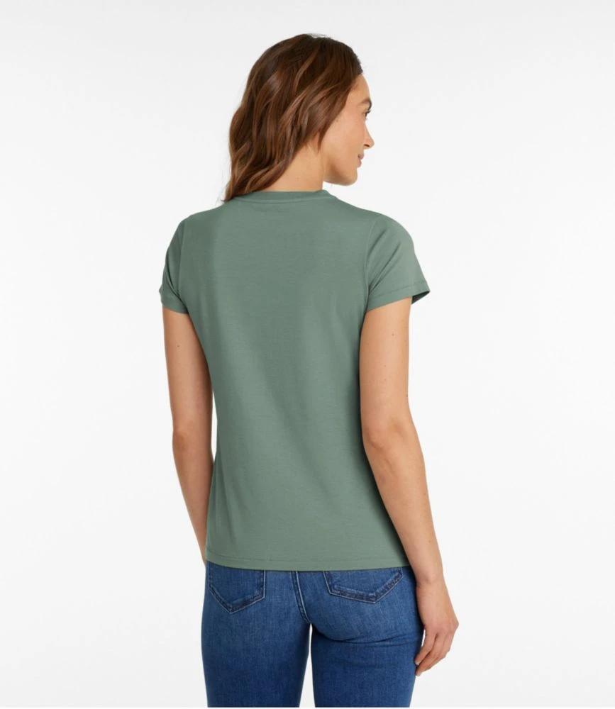 L.L.Bean Women's Soft Stretch Supima Tee, Crewneck Short-Sleeve - Image 3