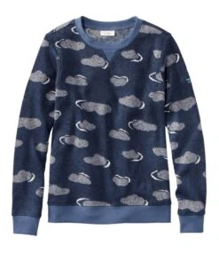 L.L.Bean Women's Lightweight Sweater Fleece Top, Print