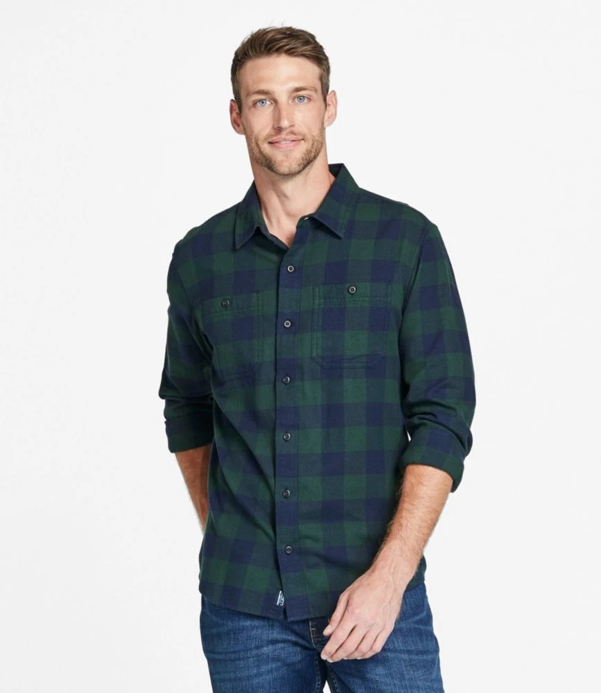 L.L.Bean Men's Wicked Soft Flannel Shirt, Slightly Fitted Untucked Fit - Image 2