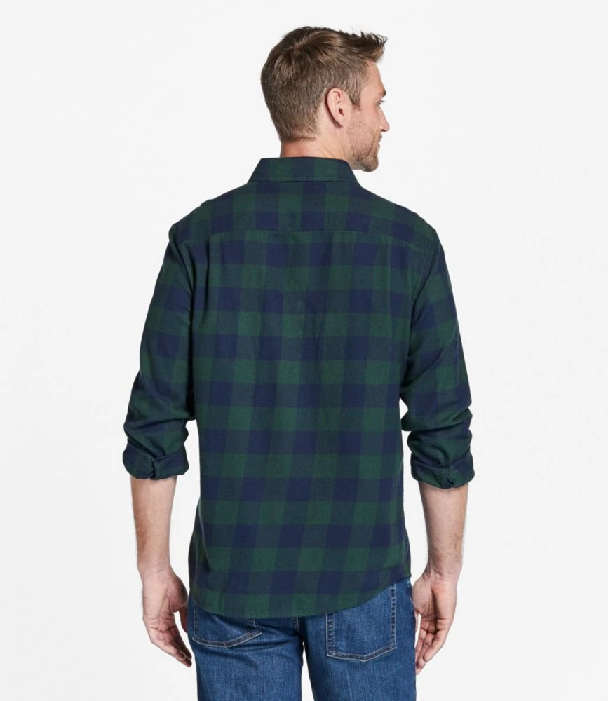 L.L.Bean Men's Wicked Soft Flannel Shirt, Slightly Fitted Untucked Fit - Image 3