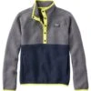 L.L.Bean Kids' Quilted Quarter-Snap Pullover, Colorblock