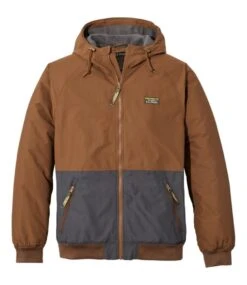 L.L.Bean Men's Insulated 3-Season Bomber Hooded Jacket, Colorblock