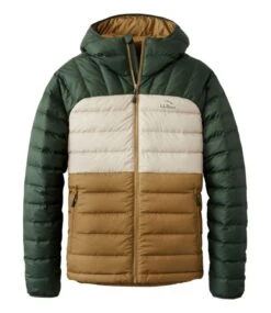 L.L.Bean Men's Bean's Down Hooded Jacket, Colorblock