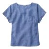 L.L.Bean Women's Premium Washable Linen Shirt, Short-Sleeve Tee
