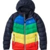 L.L.Bean Kids' Ultralight 650 Down Jacket, Colorblock
