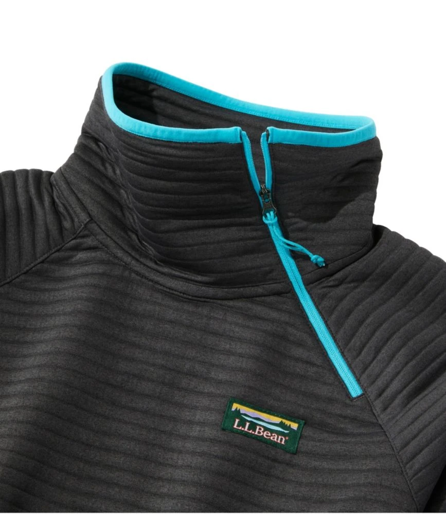 L.L.Bean Women's Airlight Knit Asymmetrical Quarter-Zip Tunic, Colorblock - Image 4