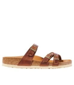 L.L.Bean Women's Birkenstock Hex-D Buckle Franca Sandals, Oiled Leather