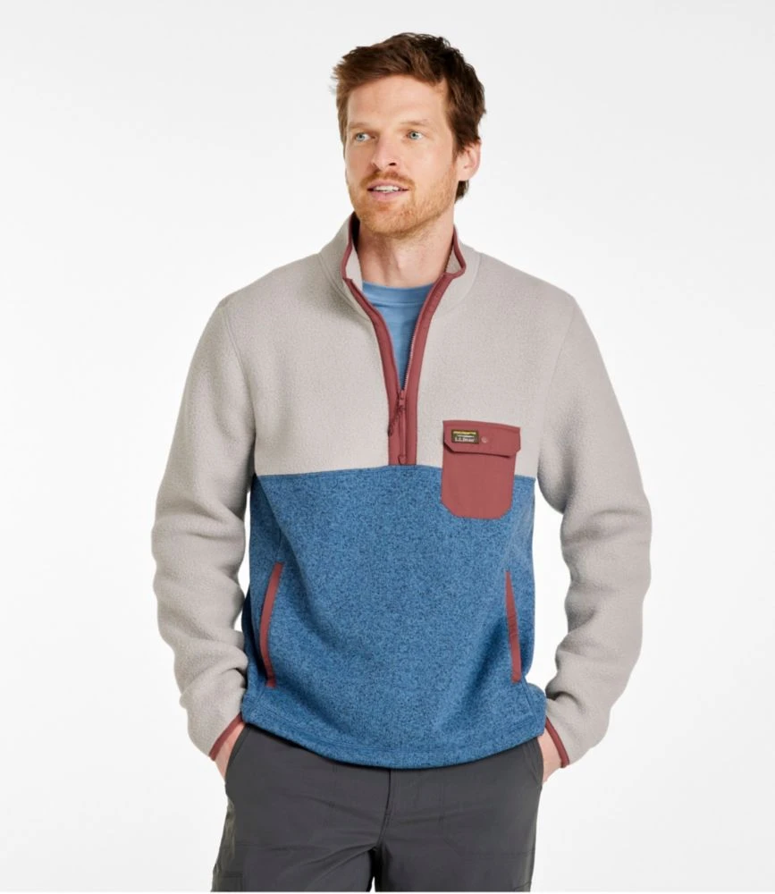 Men's L.L.Bean Sweater Fleece Sherpa Hybrid Pullover - Image 2