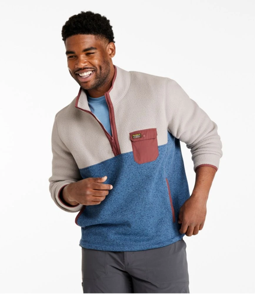 Men's L.L.Bean Sweater Fleece Sherpa Hybrid Pullover - Image 4