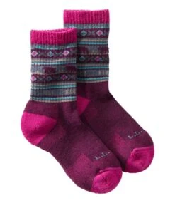 L.L.Bean Kids' Katahdin Hiker Socks, Print