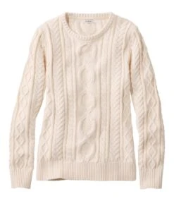 L.L.Bean Women's Bean's Heritage Soft Cotton Fisherman Sweater, Crewneck