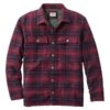 L.L.Bean Men's PrimaLoft Lined Chamois Shirt Jac, Traditional Untucked Fit, Plaid