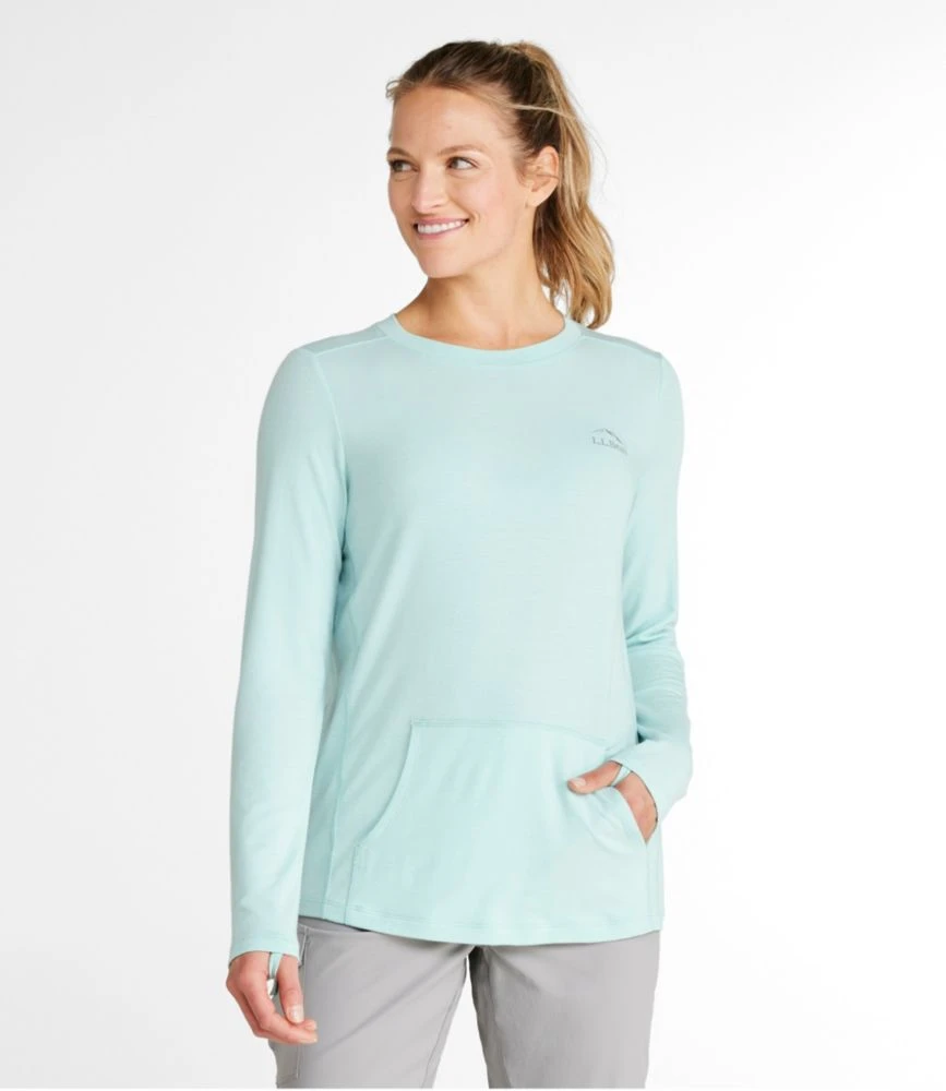 L.L.Bean Women's Tropicwear Comfort Crew, Long-Sleeve - Image 2