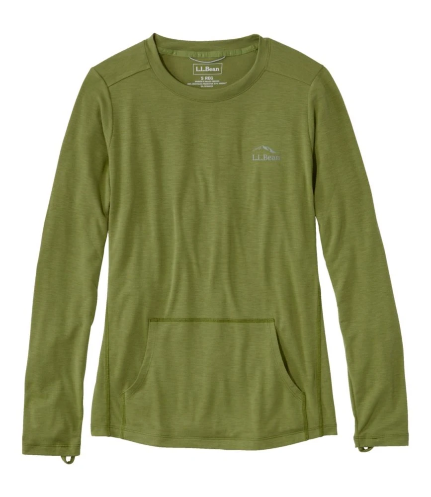L.L.Bean Women's Tropicwear Comfort Crew, Long-Sleeve