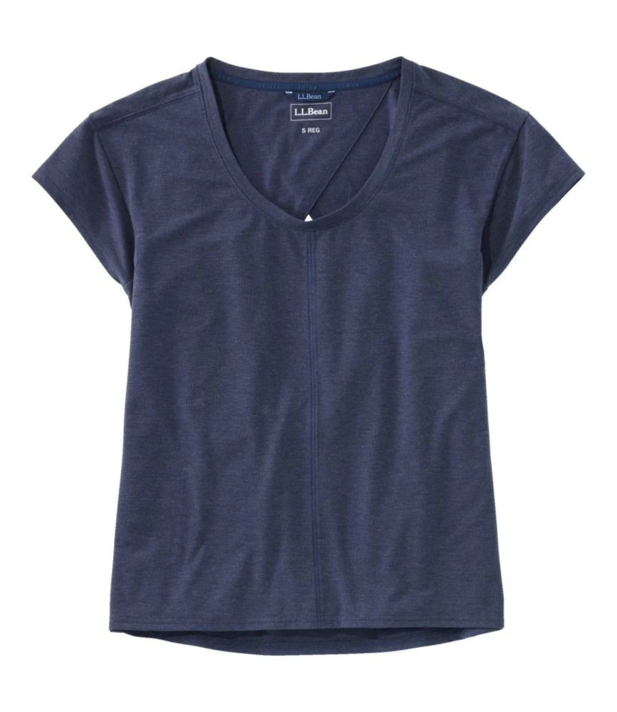 L.L.Bean Women's Ribbed Performance Tee, Short-Sleeve